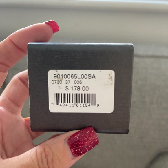 CRISLU Sterling Platinum & Blue CZ Earrings - Worn ONCE - Picture 4 of 4